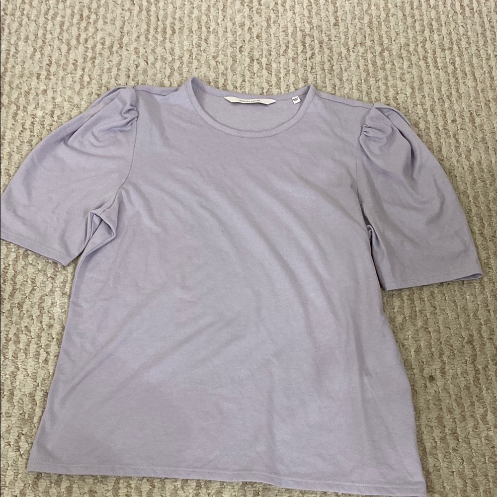 Rebecca Taylor Lavender Puff Sleeve Top